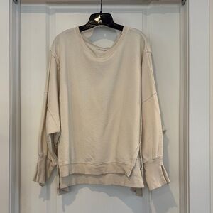 We The Free Cream Oversized Camden Sweatshirt